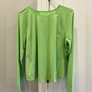 #73 Lululemon Green Long Sleeve lightweight run shirt